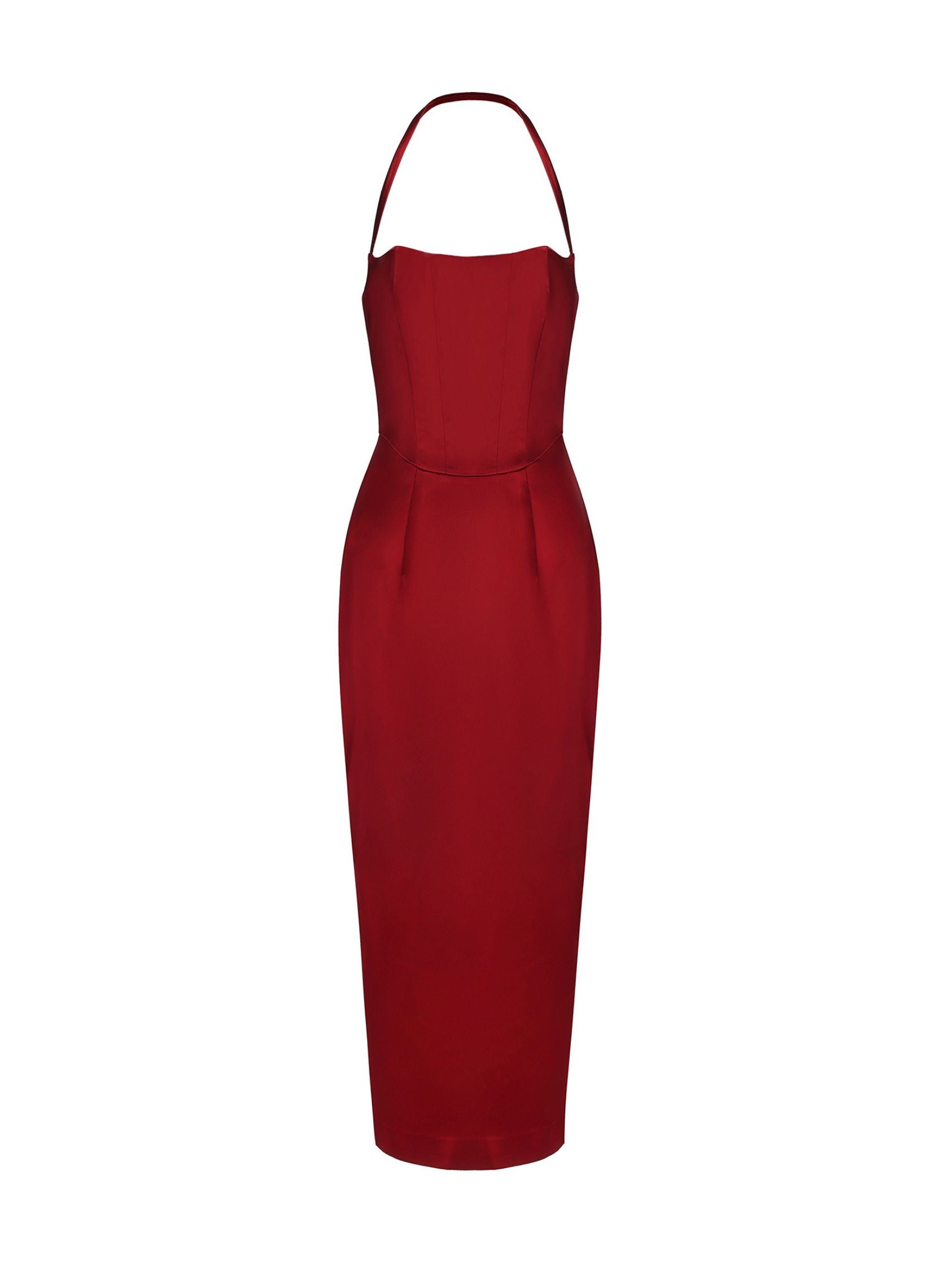 Serena Dress: Red Midi Dress for Cocktail Party | Nana Jacqueline Red / XL Serena Dress: Red Midi Dress for Cocktail Party | Nana Jacqueline Red / XL