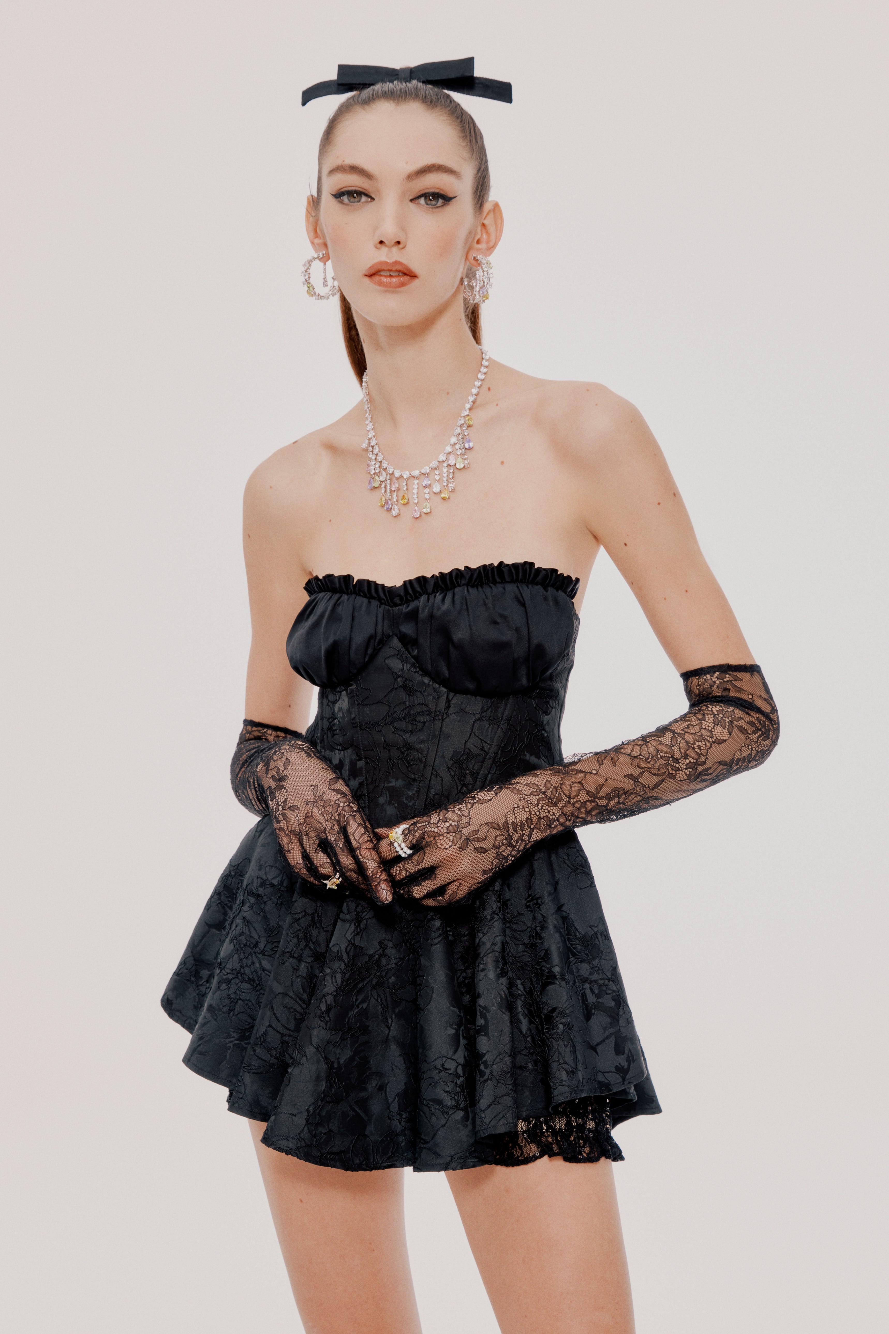 Airina Mini-Dress in Black | Nana Jacqueline Designer Wear