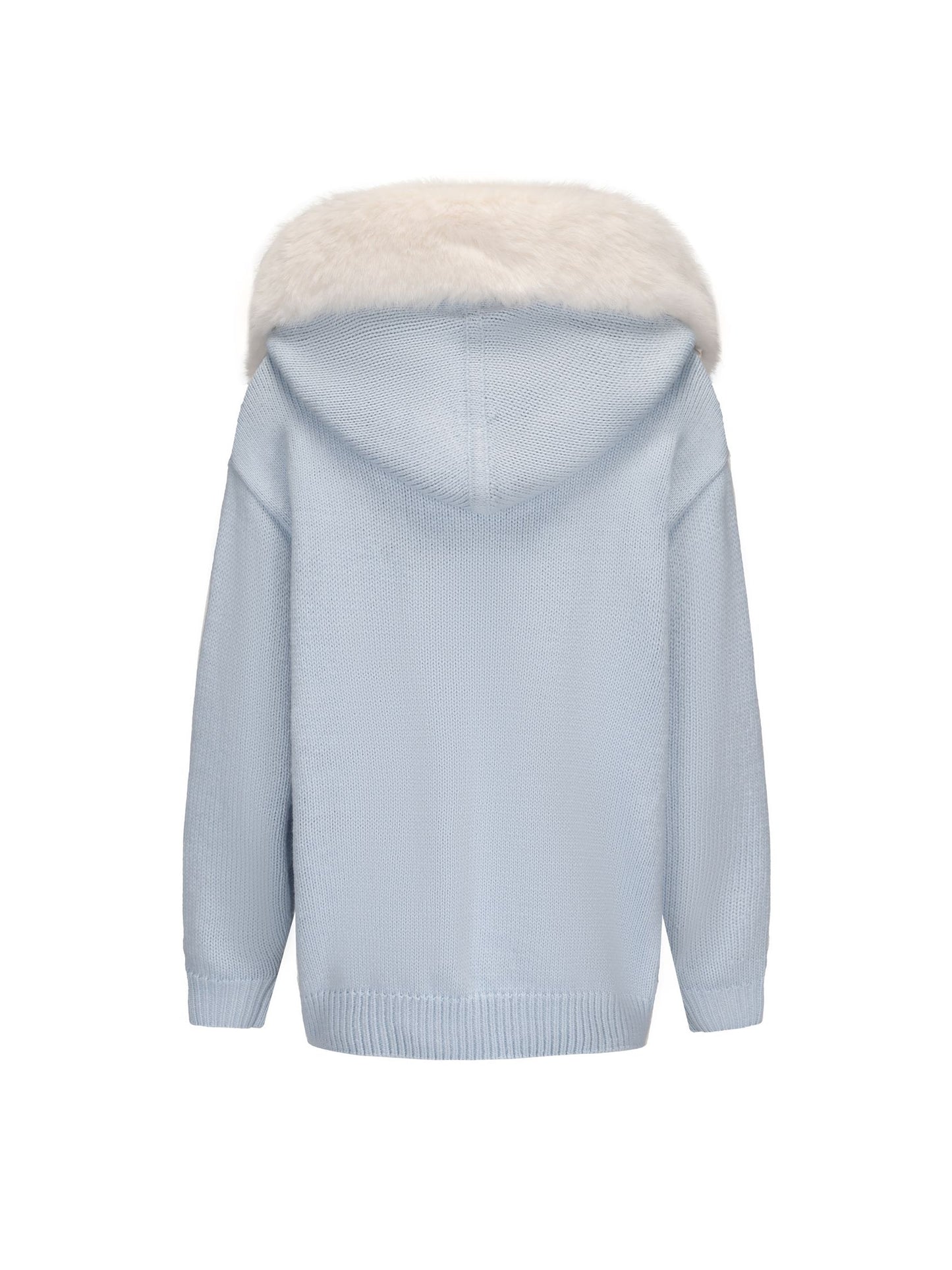 Ava Fur Sweatshirt (Blue) (Final Sale)