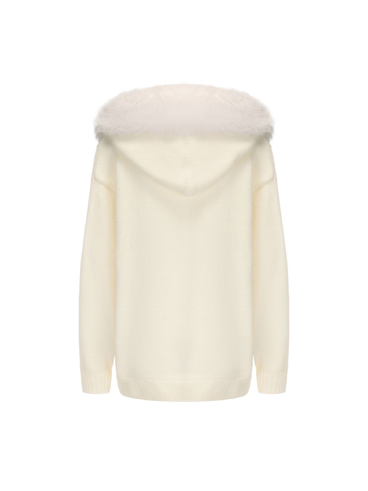 Ava Fur Sweatshirt (White) (Final Sale)