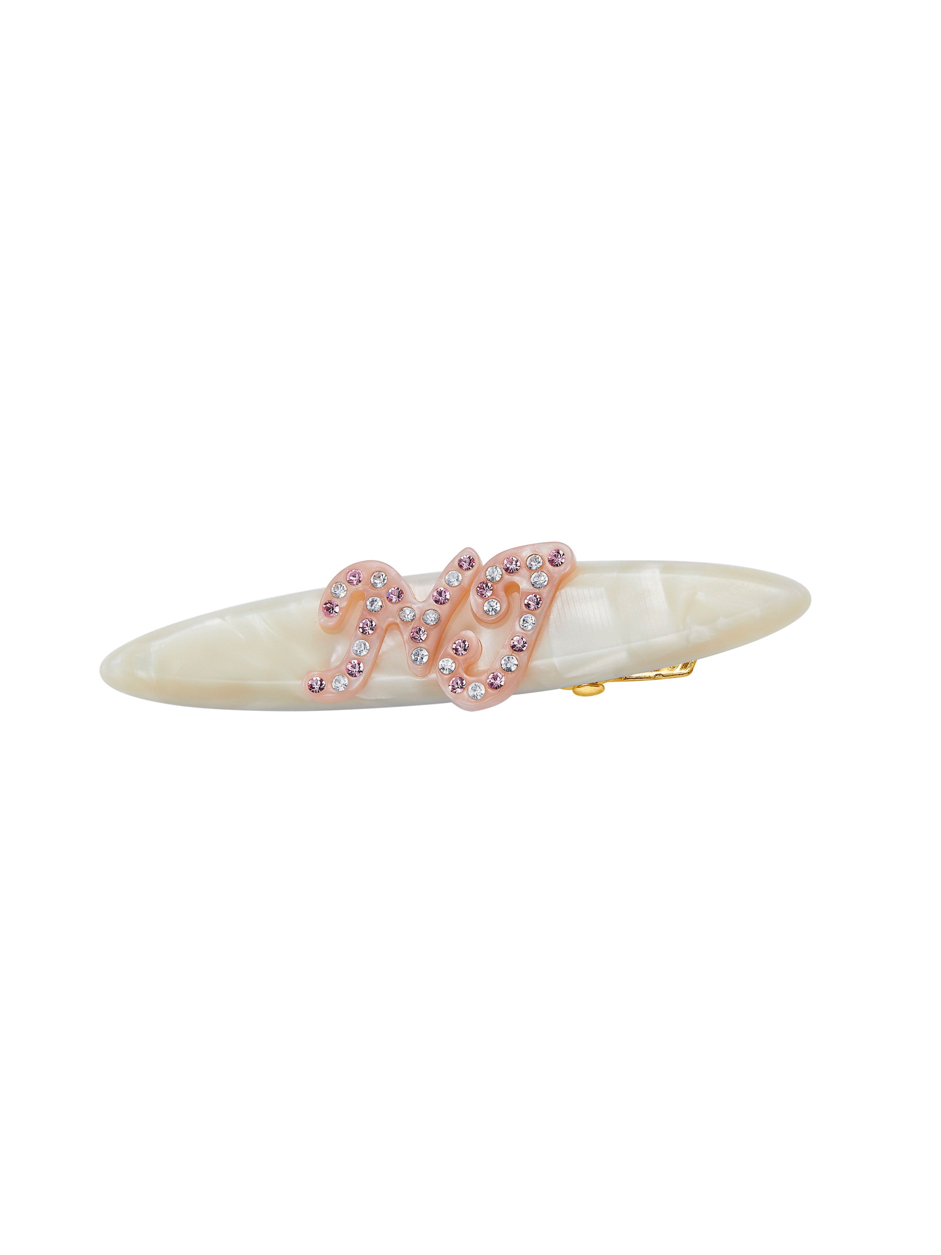Starlette Logo Crystal Pink Hair Clip | Nana Jacqueline