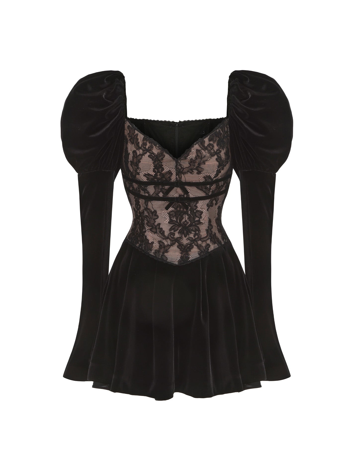 Nana Jacqueline Women's Evelyn Velvet Dress - Black - Mini dresses Nana Jacqueline Women's Evelyn Velvet Dress - Black - Mini dresses