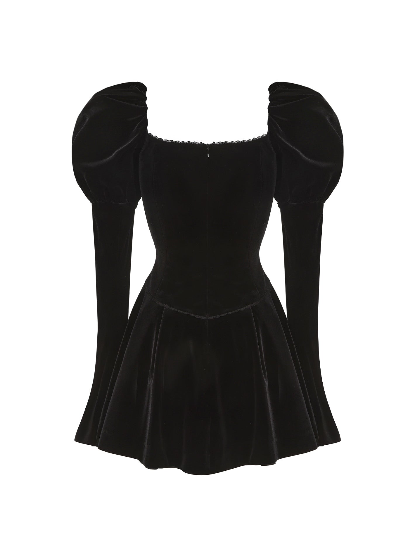 Evelyn Velvet Dress (Black) (Final Sale)