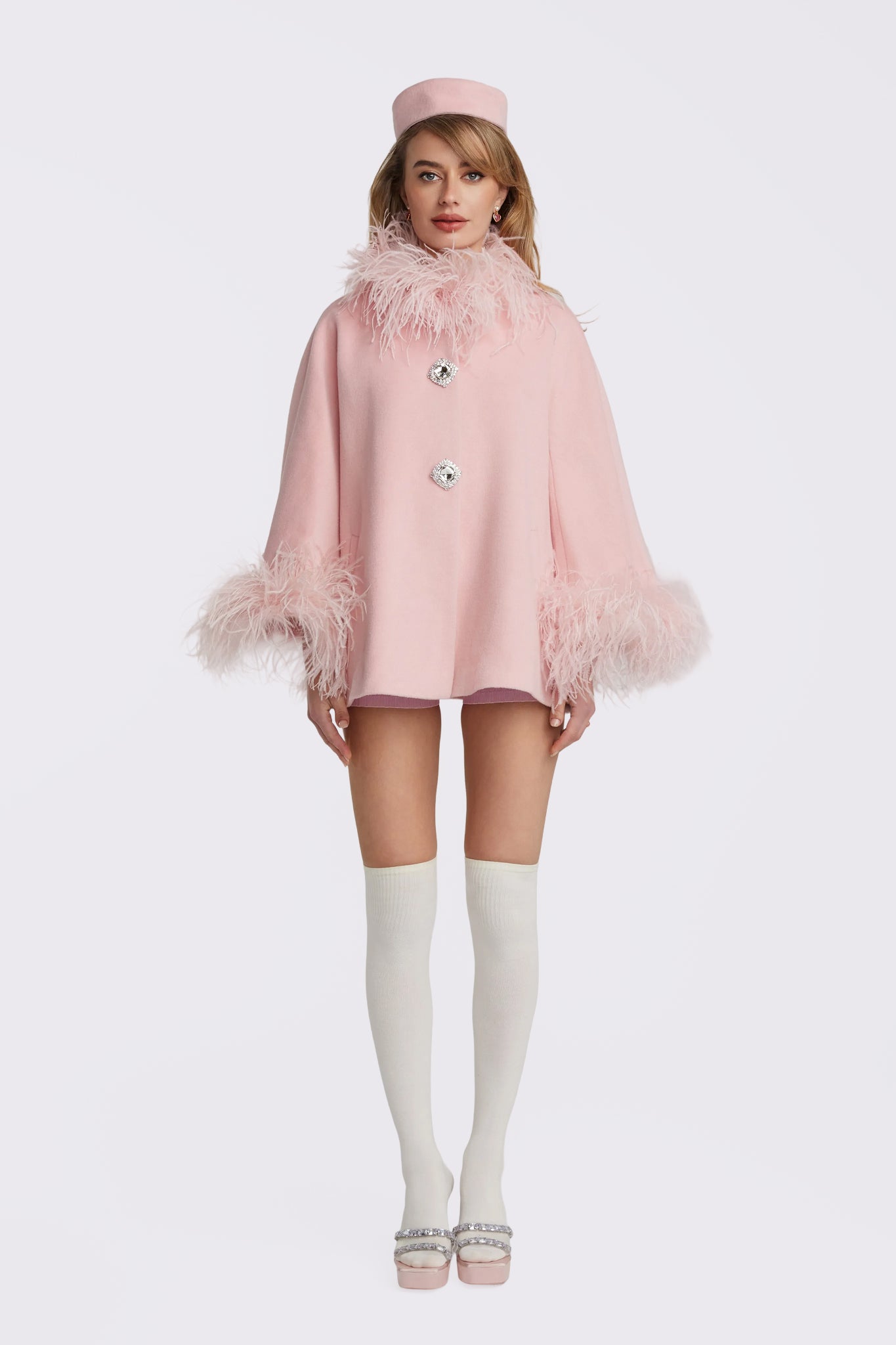 Angelica Feather Coat (Pink) – Nana Jacqueline