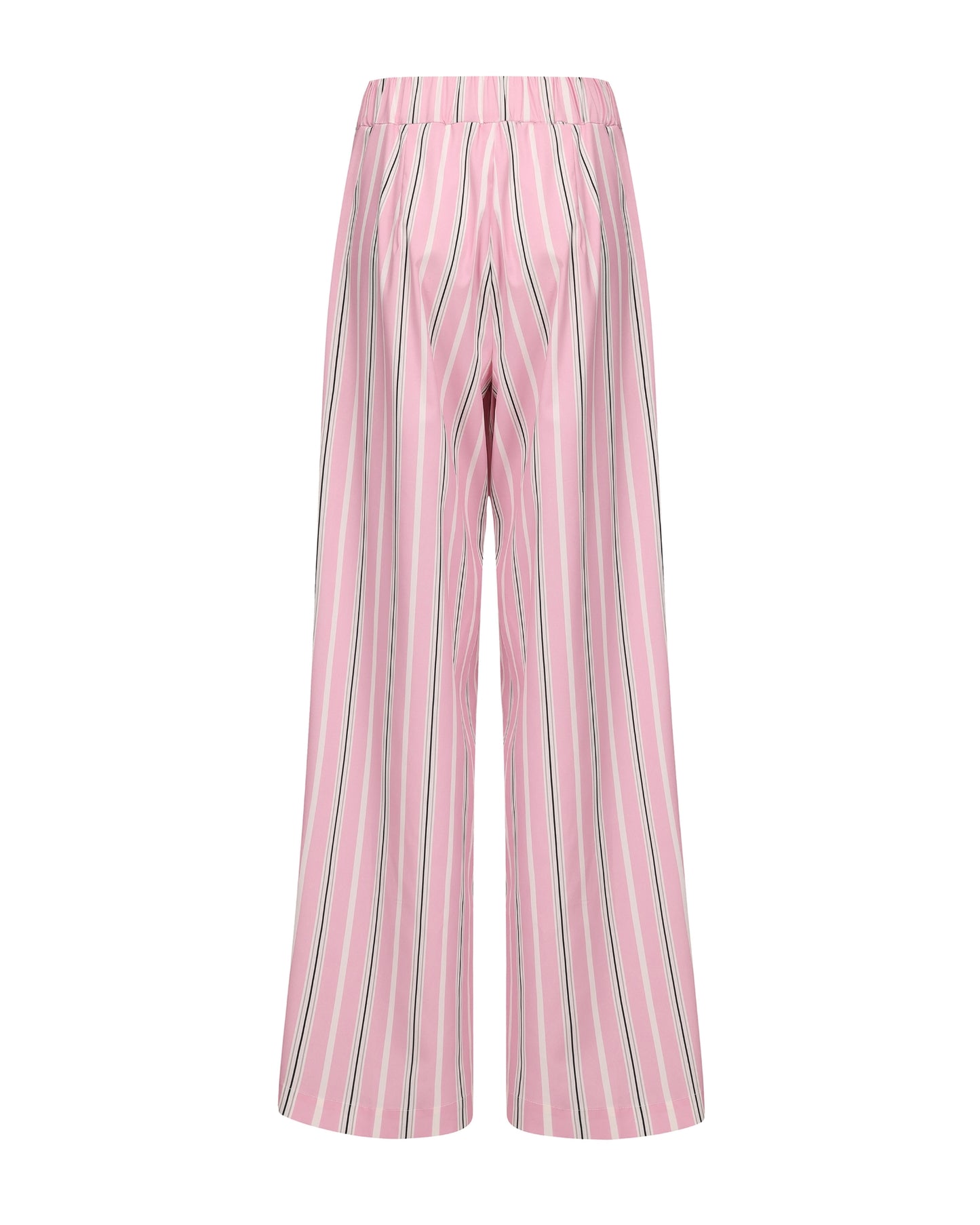 Pink striped pants on a white background