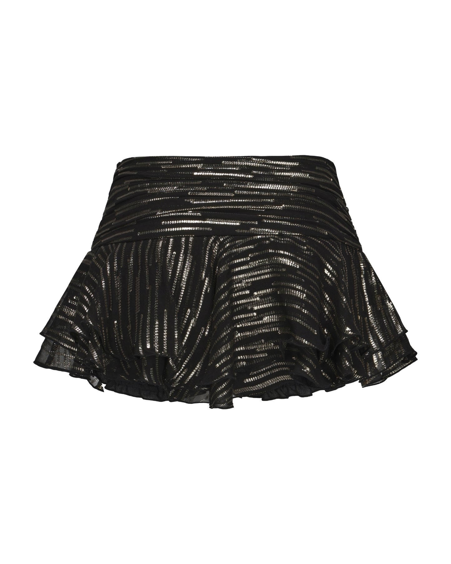 Black sequin skirt on a white background