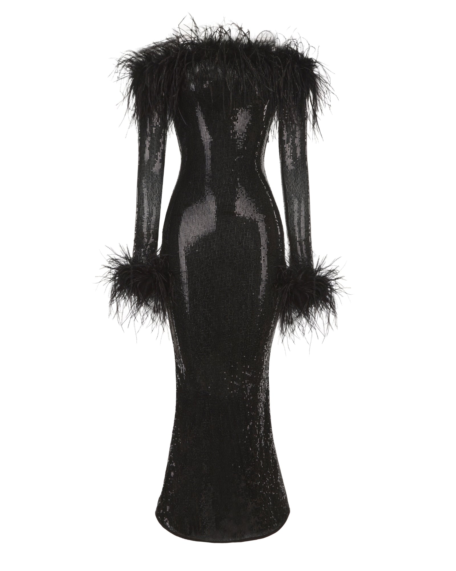 Nana Jacqueline Neva Sequin Maxi Dress (Black) Nana Jacqueline Neva Sequin Maxi Dress (Black)