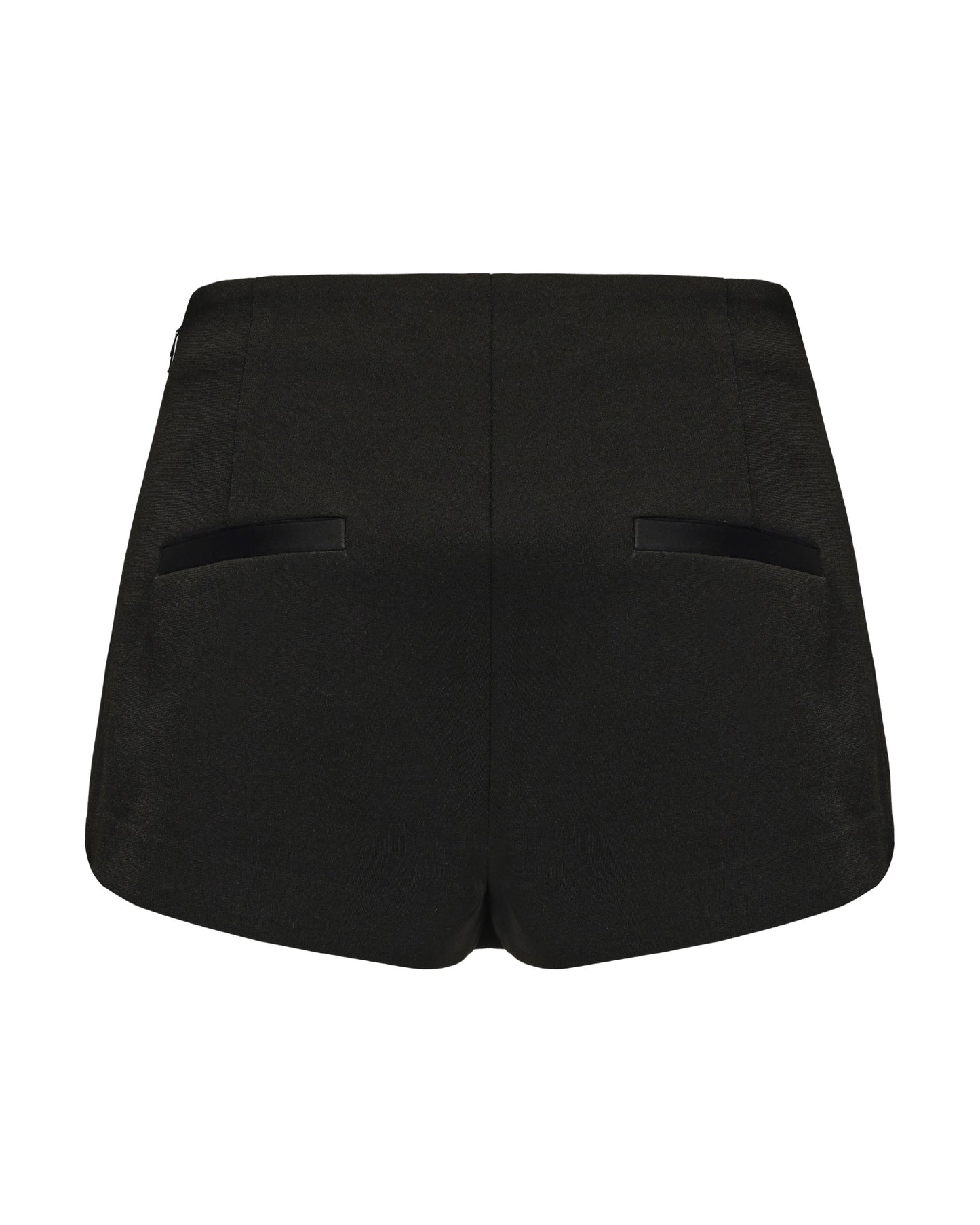 Black shorts on a white background