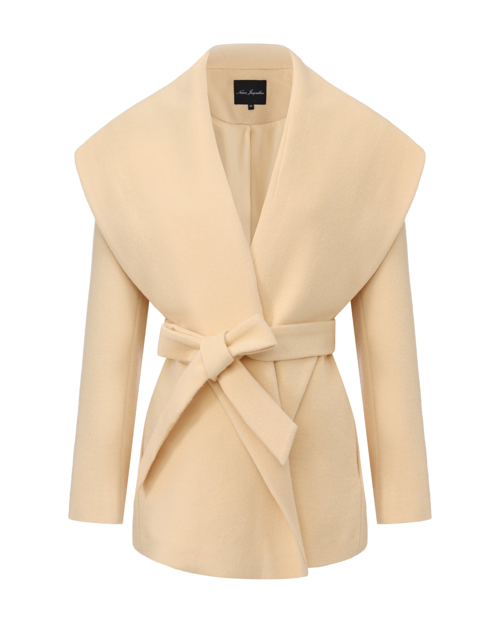 Victoria Bow Coat (Yellow) | Luxury Wrap Coat for Women – Nana