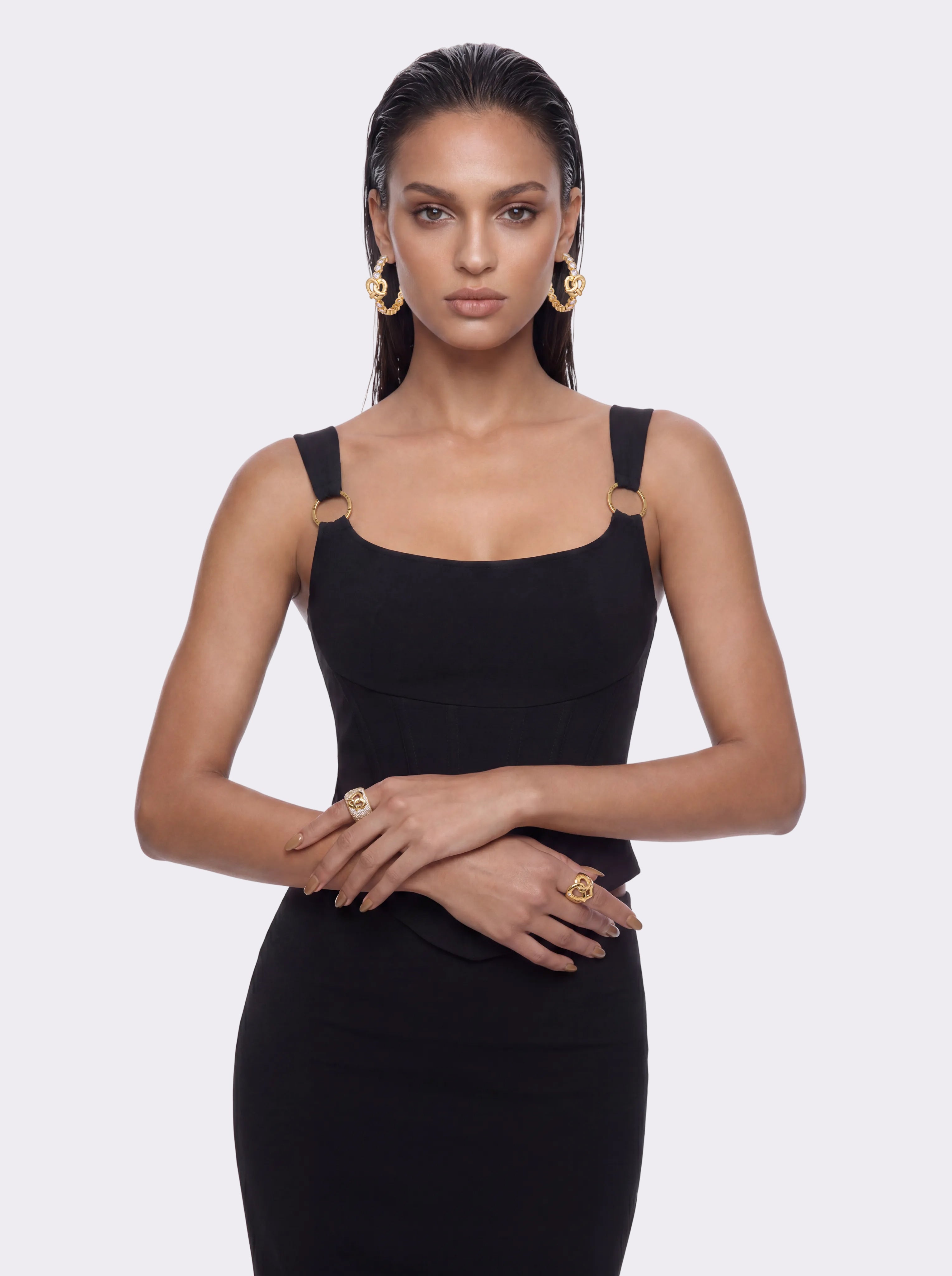 Roxana Corset Black Top | Nana Jacqueline