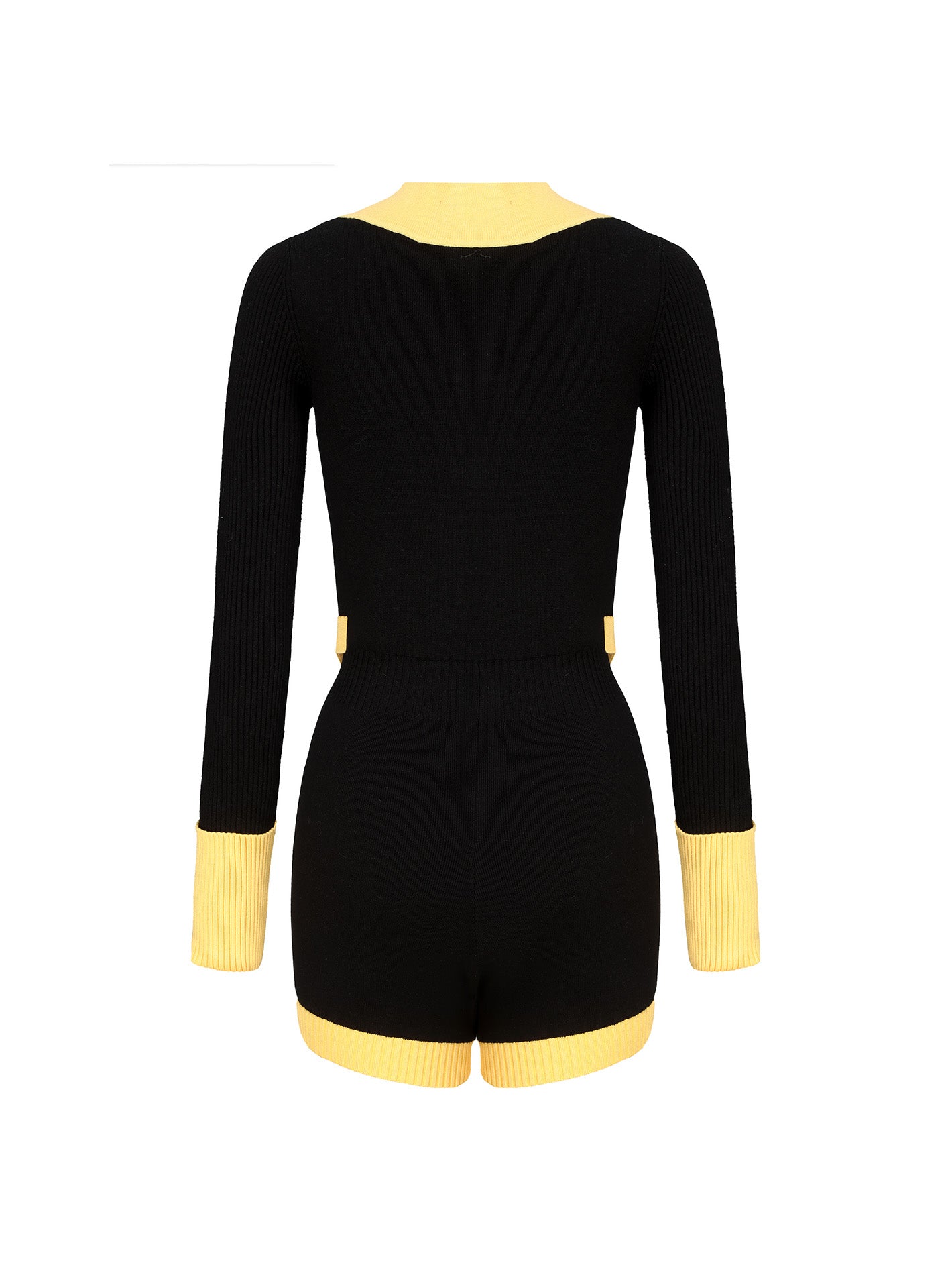 Matilda Knit Jumpsuit (Black & Yellow) (Final Sale)