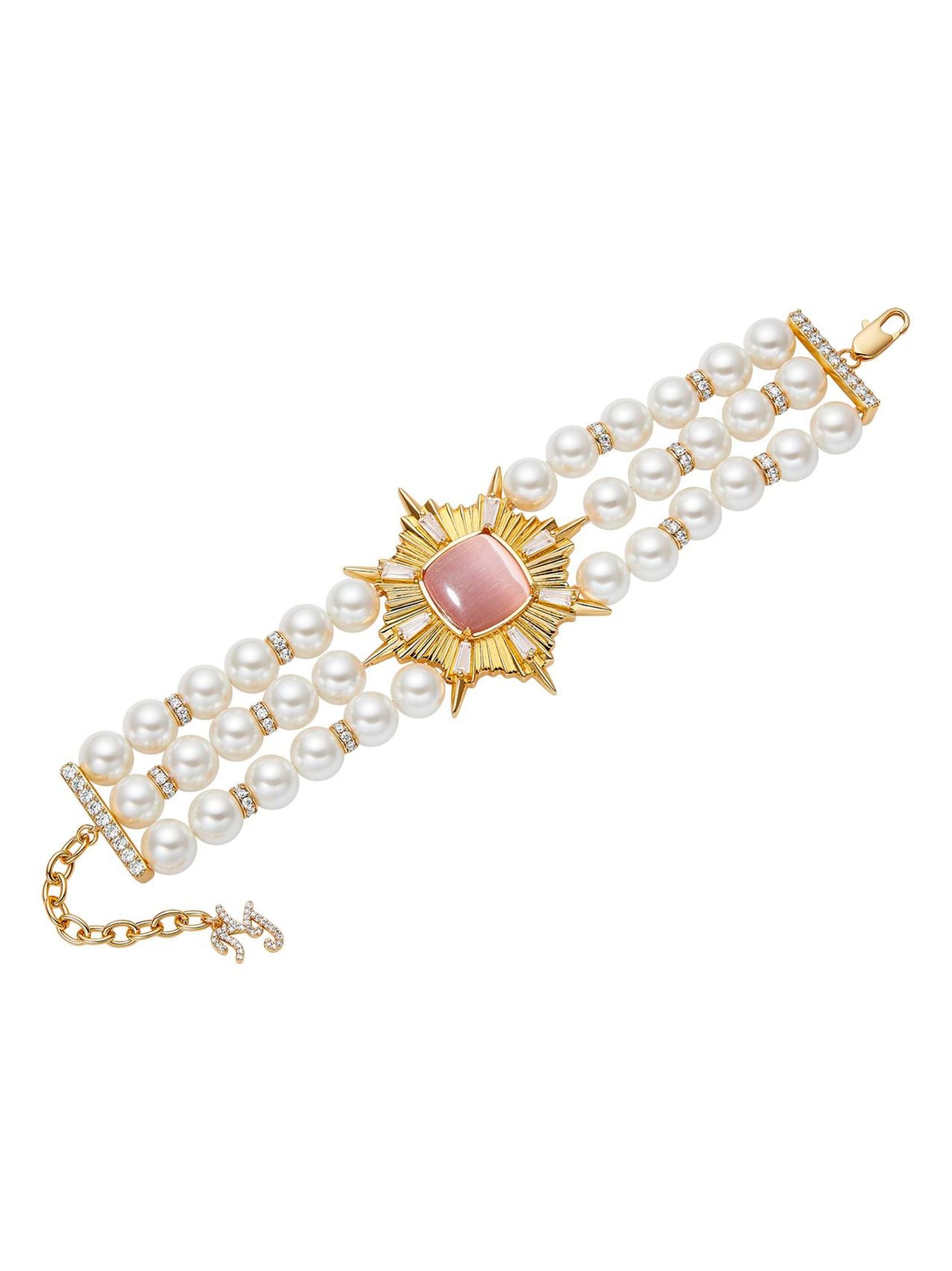 Pearl Bracelet Gold Clasp