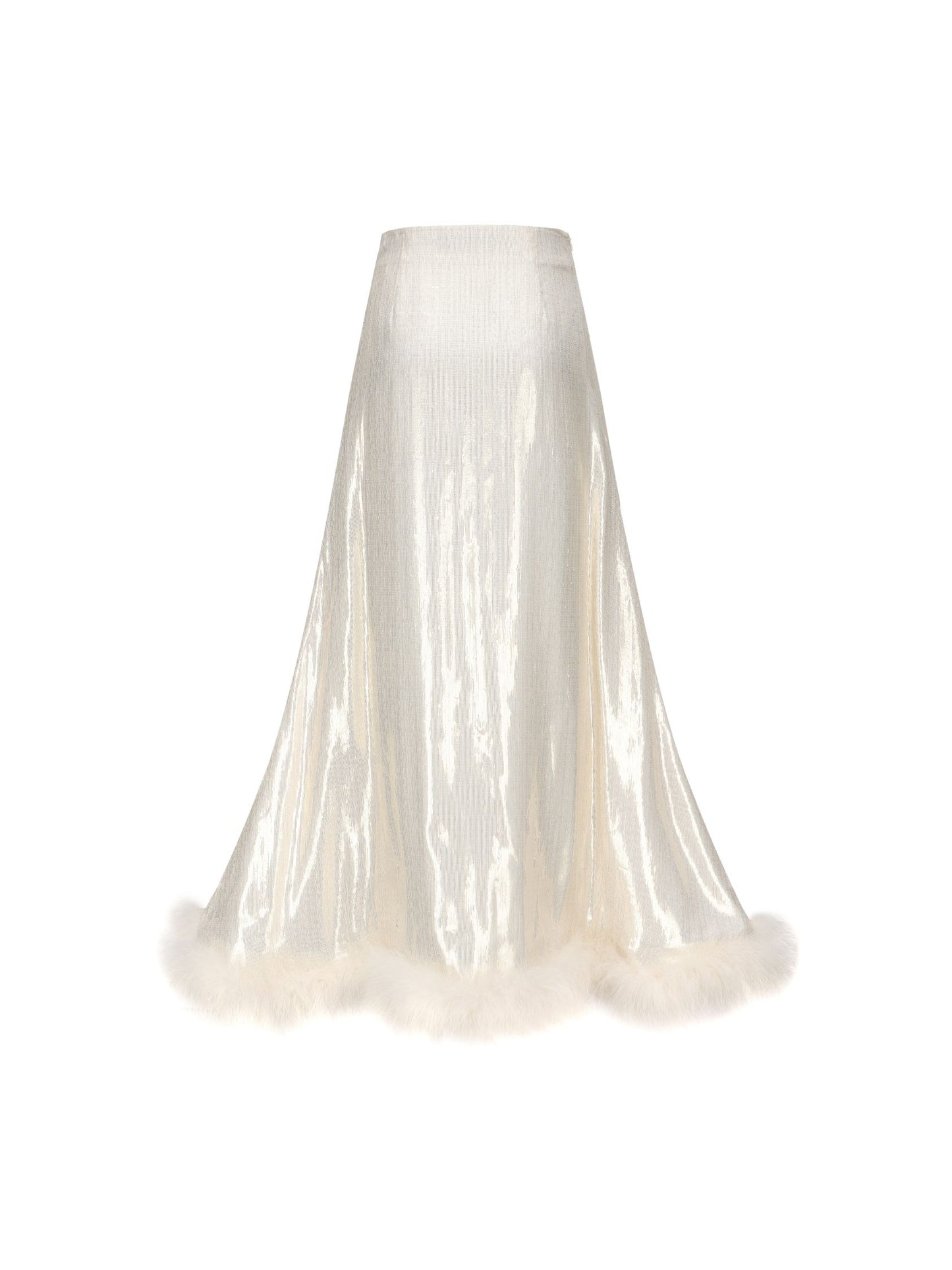 Christina Velvet Skirt (White)