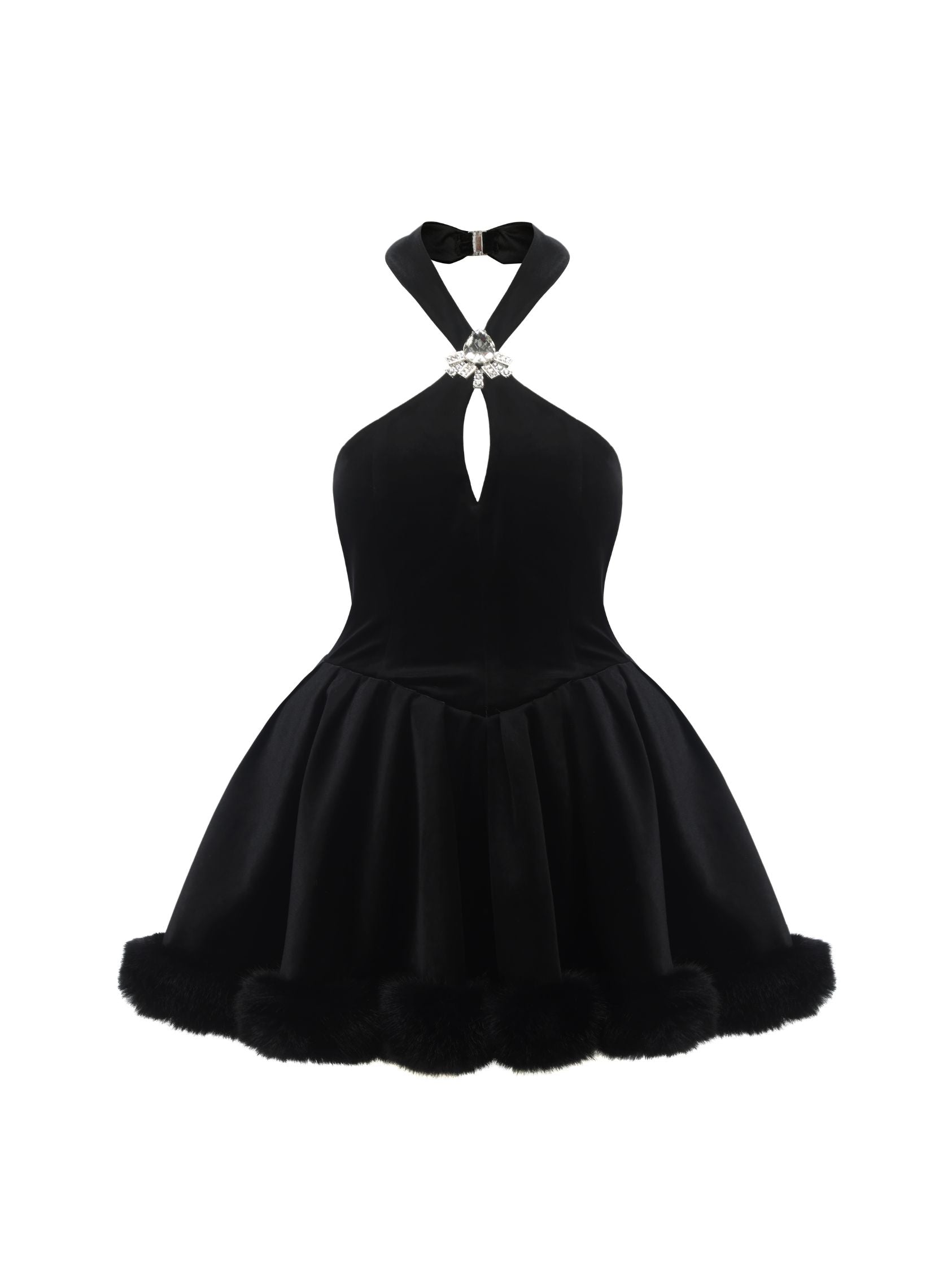 Juliet Velvet Halter Dress (Black) Juliet Velvet Halter Dress (Black)