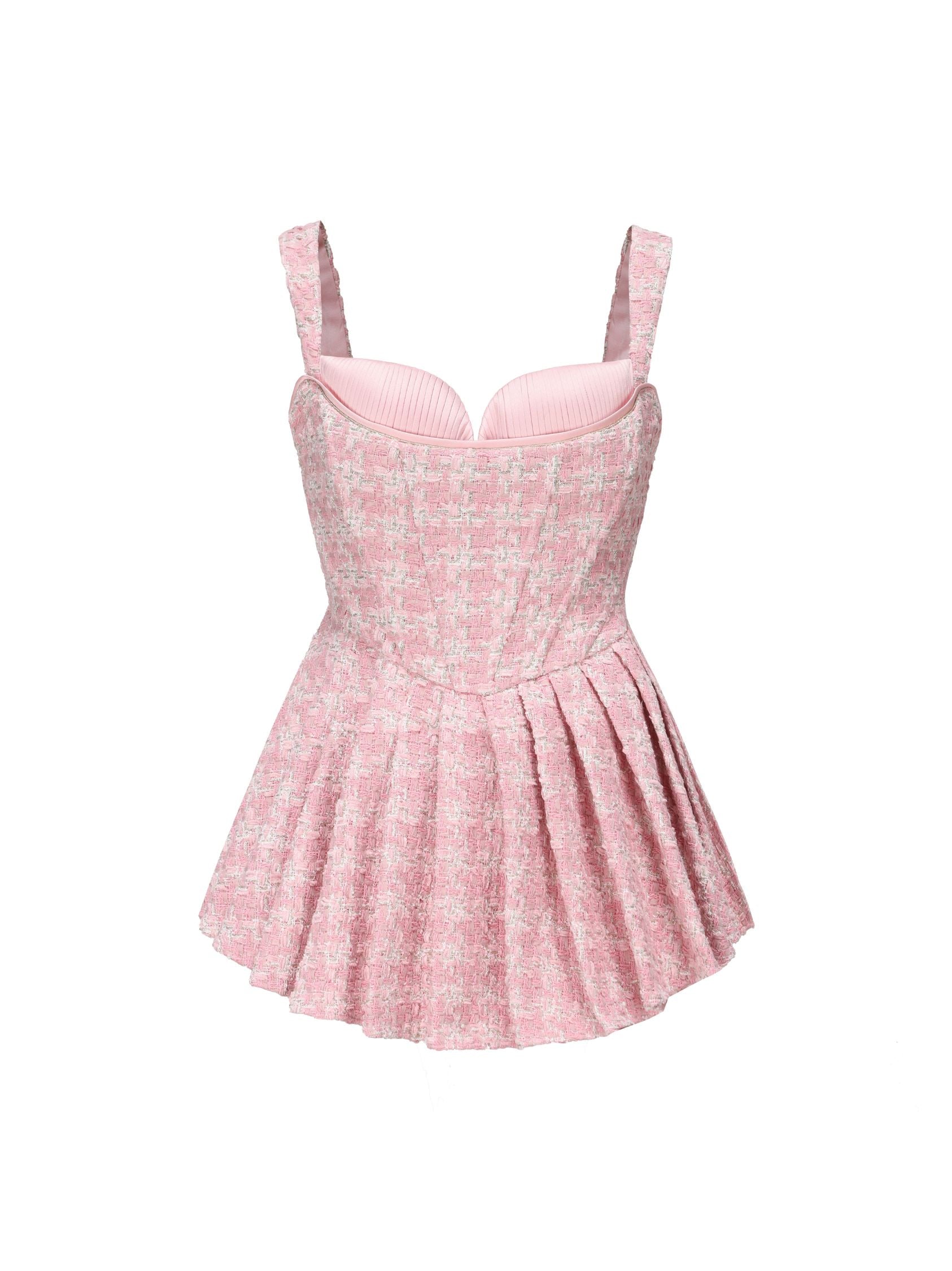 Chelsea Tweed Dress (Pink) Jacqueline Nana –