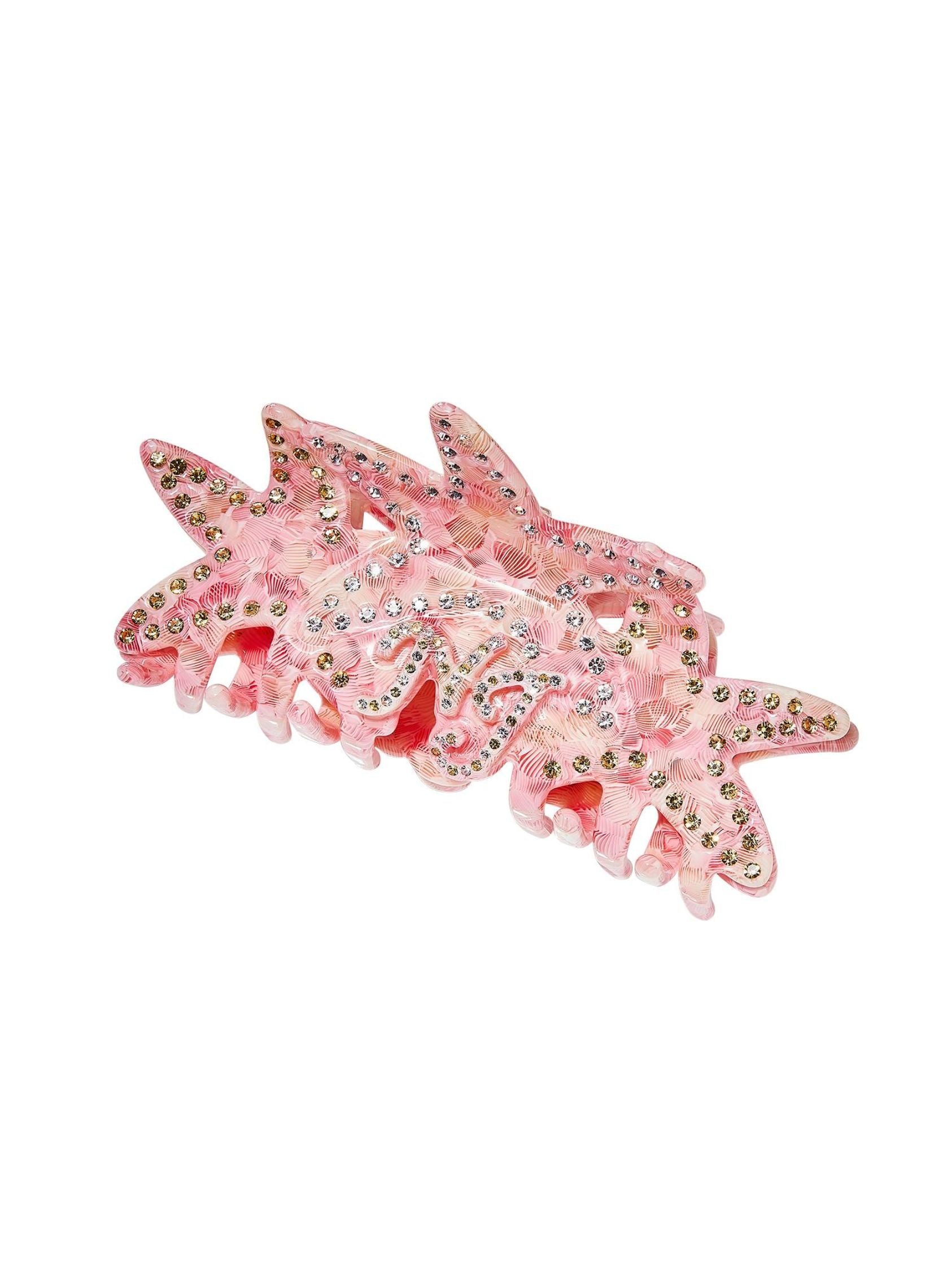 Paulina Crystal Star Claw Clip Light Pink | Nana Jacqueline Designer Wear