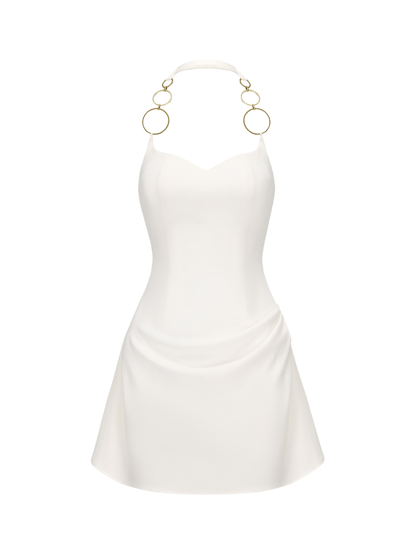 amira mini dress White Ruffle Mini Dress