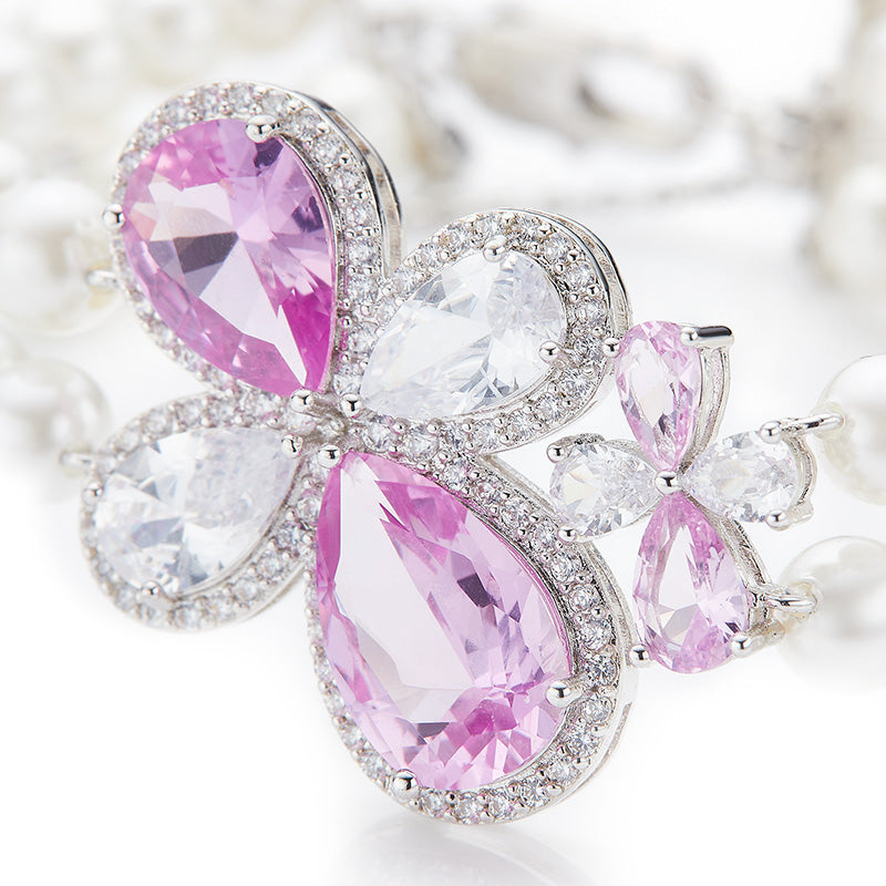 Chantel Flower Pearl Bracelet (Final Sale)