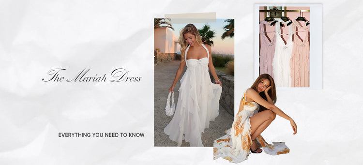 Mariah dress in white, purple, peach and floral featherweight chiffon — halter maxi dress collection | Nana Jacqueline