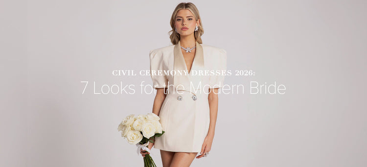 Alia White Blazer Dress for Civil Ceremony Dresses and Sets by Nana Jacqueline
