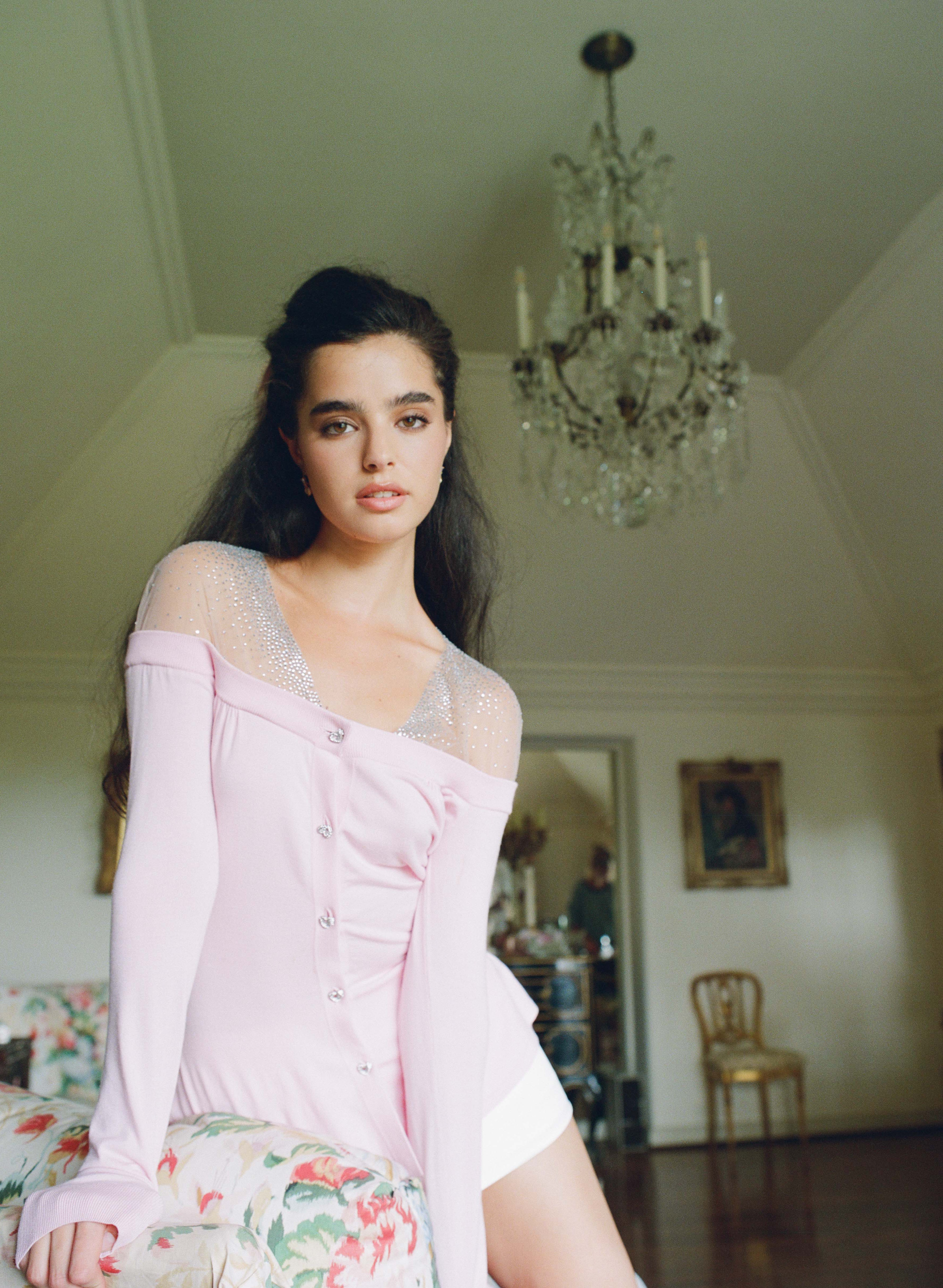 Leonie Off-Shoulder Pink Top