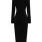 Veronica Velvet Dress (Black)