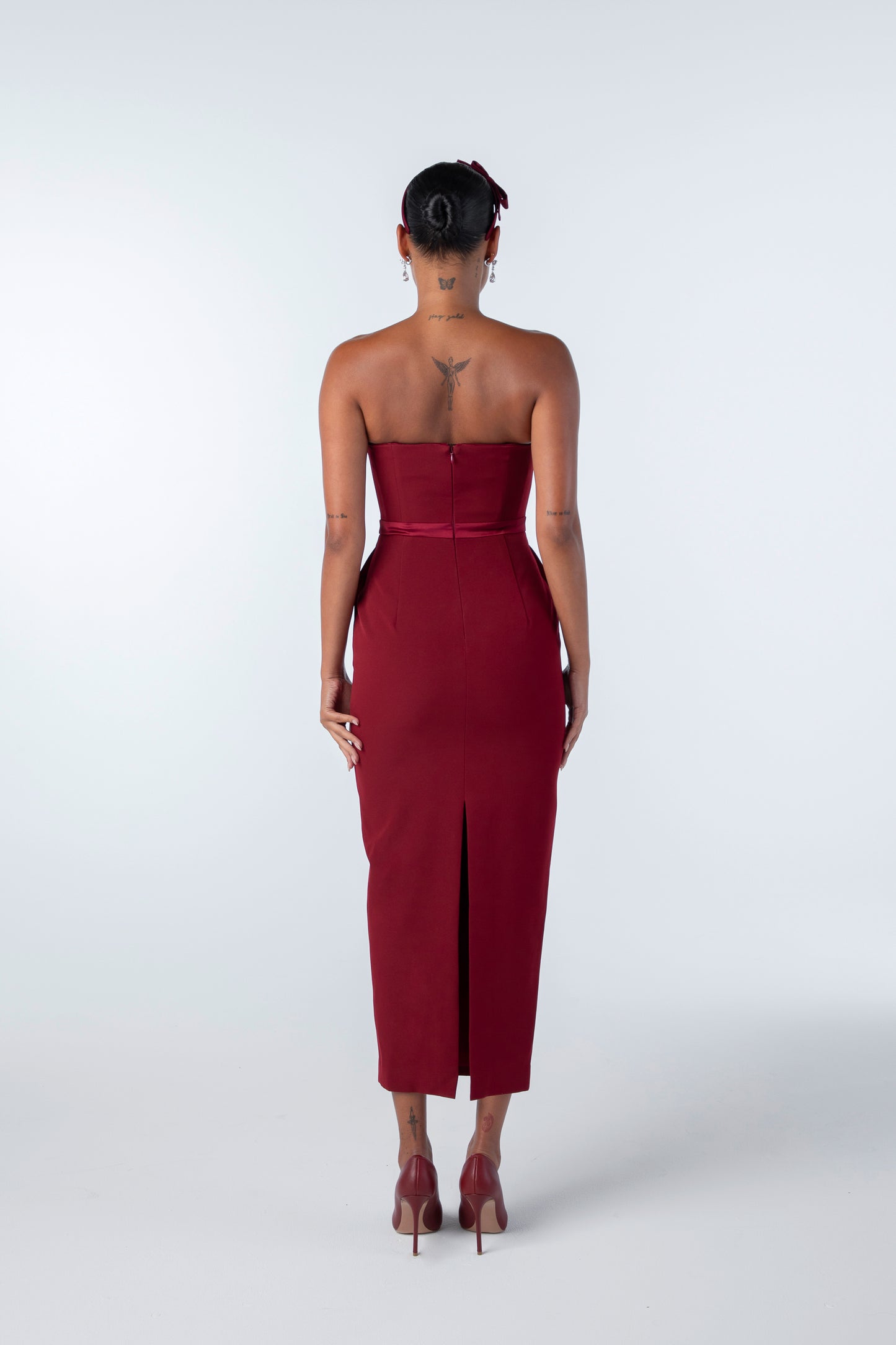 Demi Bow Dress (Red)