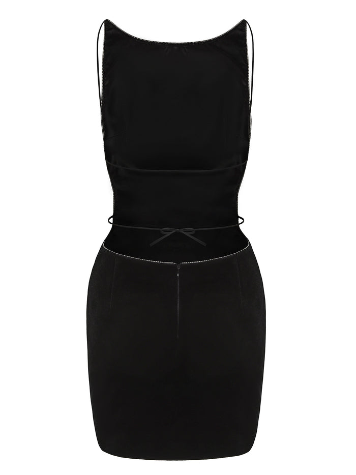 Nana Jacqueline Women's Lucia Velvet Dress - Black - Mini dresses Nana Jacqueline Women's Lucia Velvet Dress - Black - Mini dresses