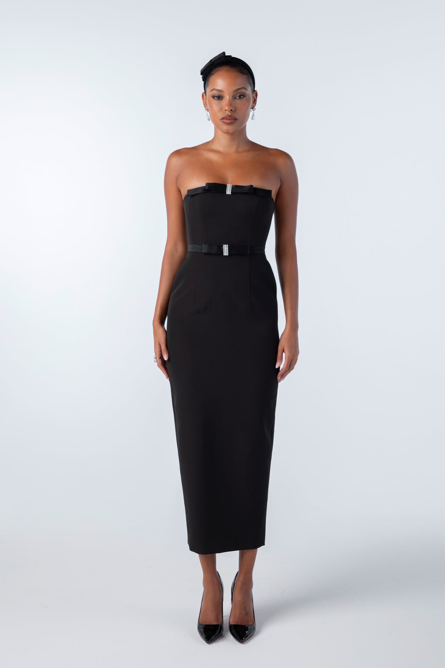 Demi Bow Dress (Black)