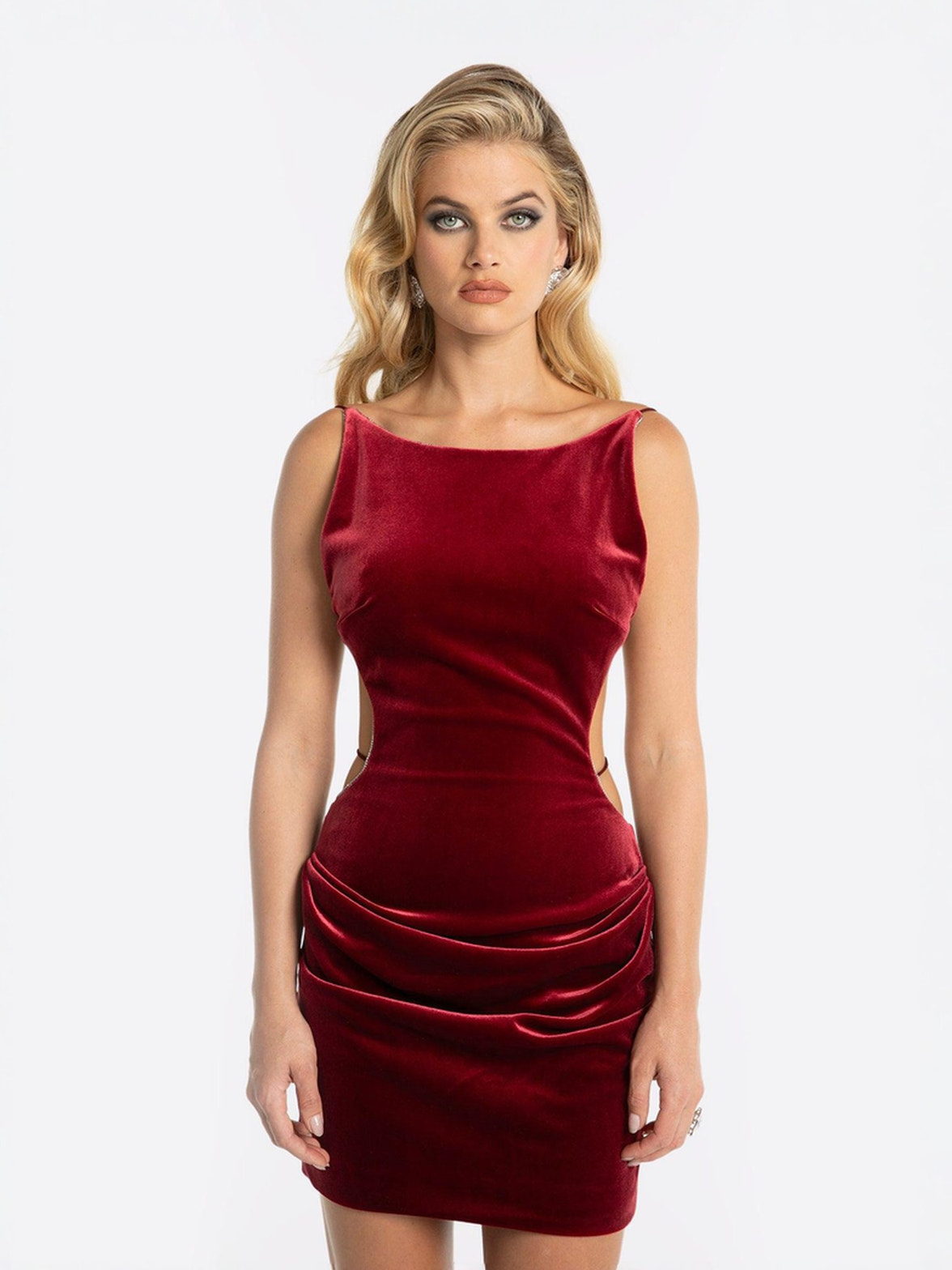 Nana Jacqueline Women's Lucia Velvet Dress - Red
