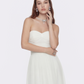 Juliette Strapless Chiffon White Dress