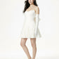 Madeleine Velvet Mini Dress (White)