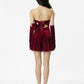Madeleine Velvet Mini Dress (Red)