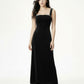 Belle Velvet Maxi Dress (Black)