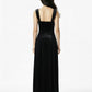 Belle Velvet Maxi Dress (Black)