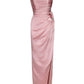 Emilia Satin Dress (Pink)