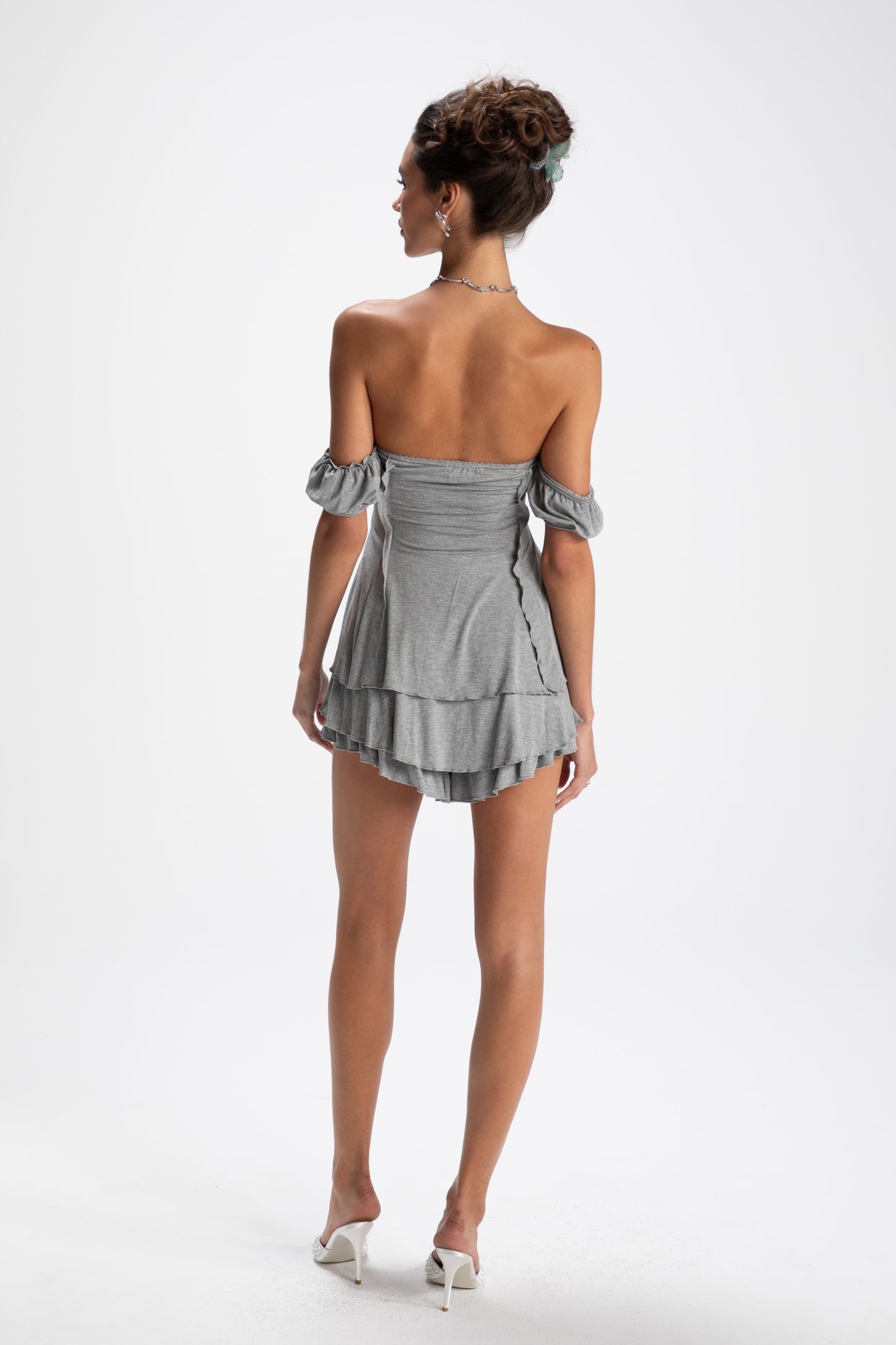 Heidi Top + Skirt (Grey) (Final Sale)