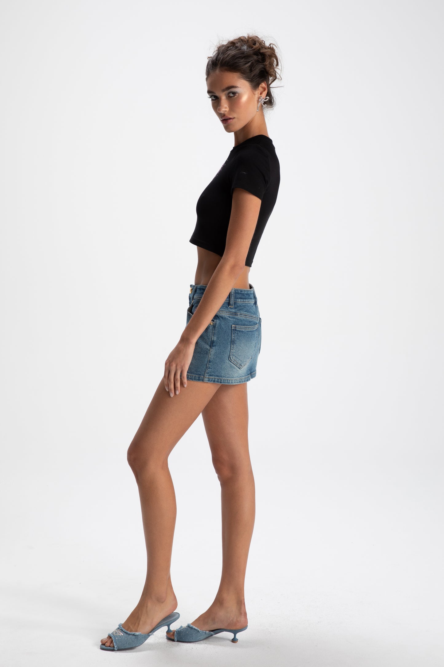Chloe Rose Denim Mini Skirt