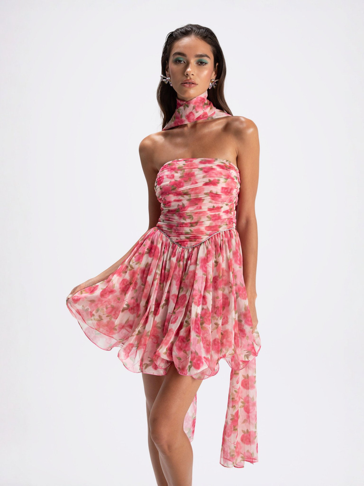 Chloe Dress: Pink Mini Dress for Garden Party | Nana Jacqueline Pink / M Chloe Dress: Pink Mini Dress for Garden Party | Nana Jacqueline Pink / M