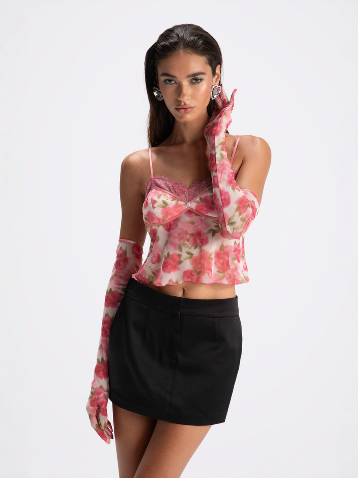 chloe dress in pink print by nana jacqueline Chloe Dress: Pink Mini Dress for Garden Party