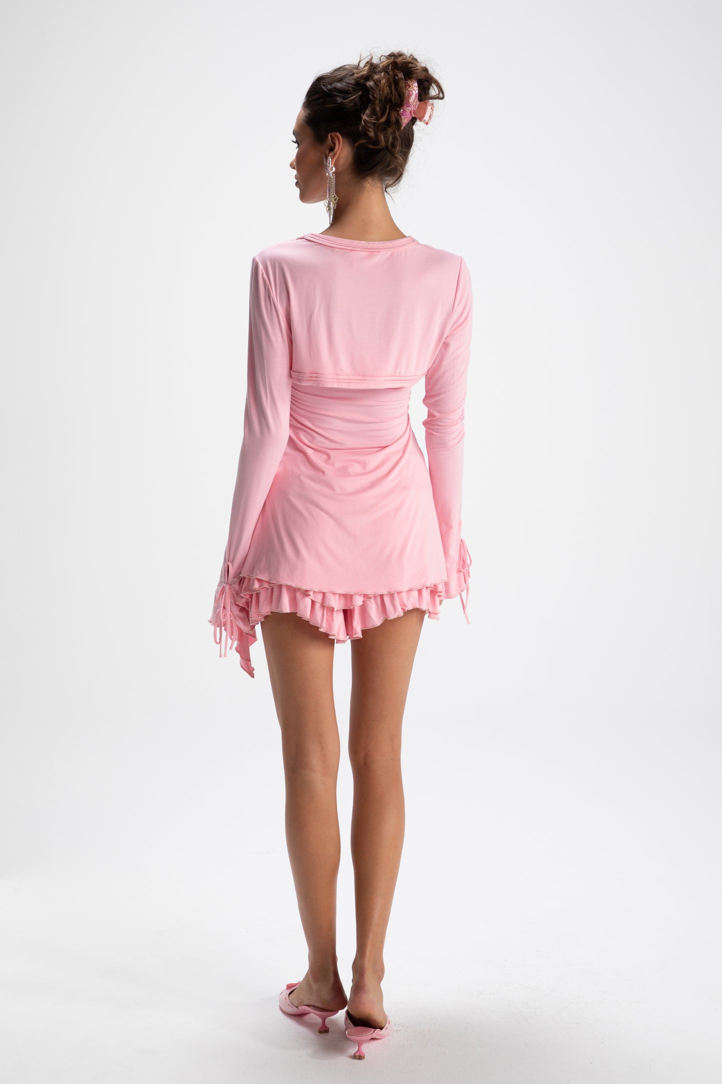 Aubrey Top + Cardigan Set (Pink)