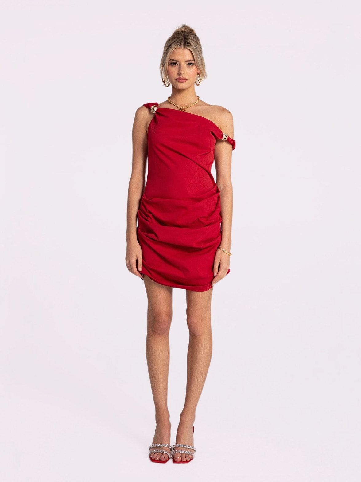 Andrea Dress: Red Mini Dress for Birthday Celebration