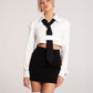 Portia Top + Tie (White)