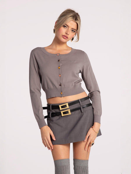 Ashley Cardigan: Grey Cardigan for Brunch | Nana Jacqueline