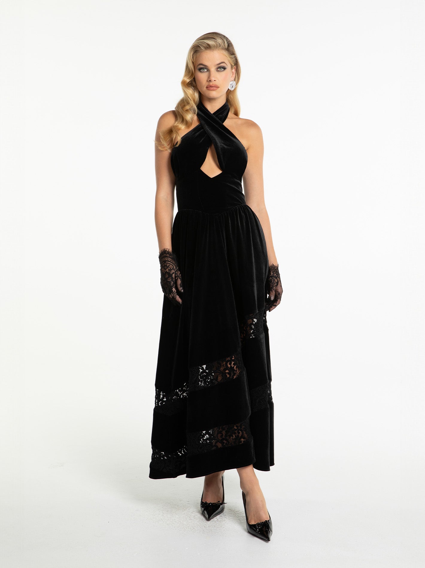 Maxine Velvet Dress (Black)