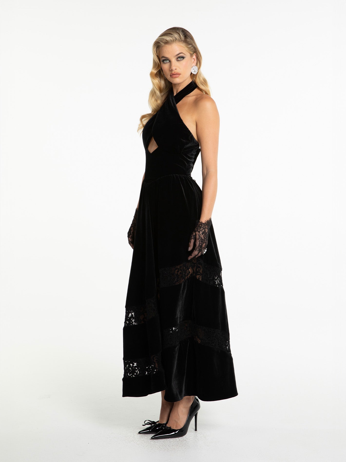 Maxine Velvet Dress (Black)