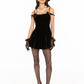Chantal Bow Velvet Mini Dress