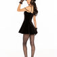 Chantal Bow Velvet Mini Dress