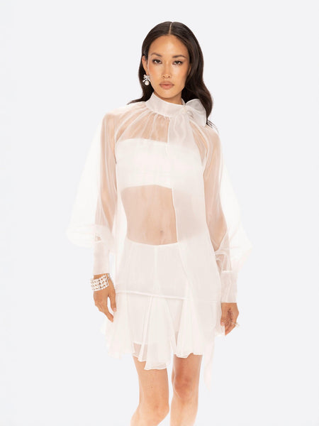 Evie Diamond Top: White Top for Bridal Shower | Nana Jacqueline