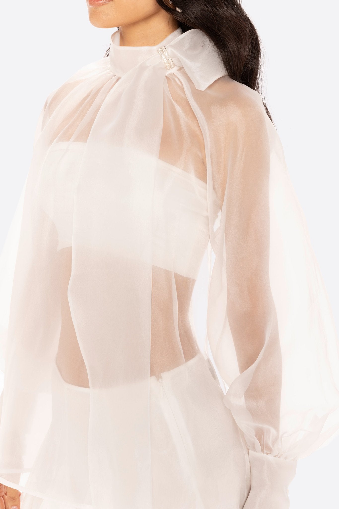 Evie Diamond Top: White Top for Bridal Shower | Nana Jacqueline